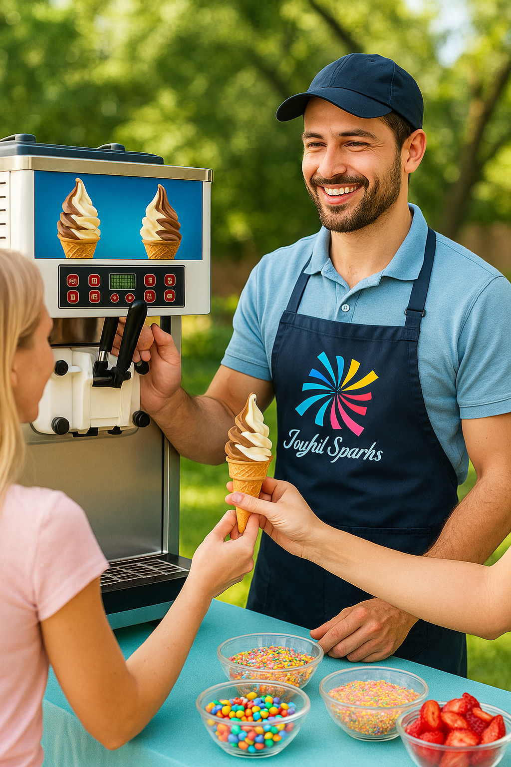 Dual-Colour Ice Cream Machine Hire