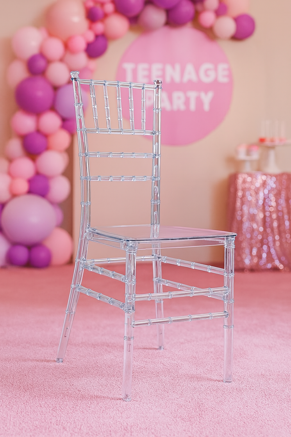 Clear Acrylic Chiavari Chair Hire UK – Transparent Wedding & Event Chair Rentals | JoyfulSparksUK