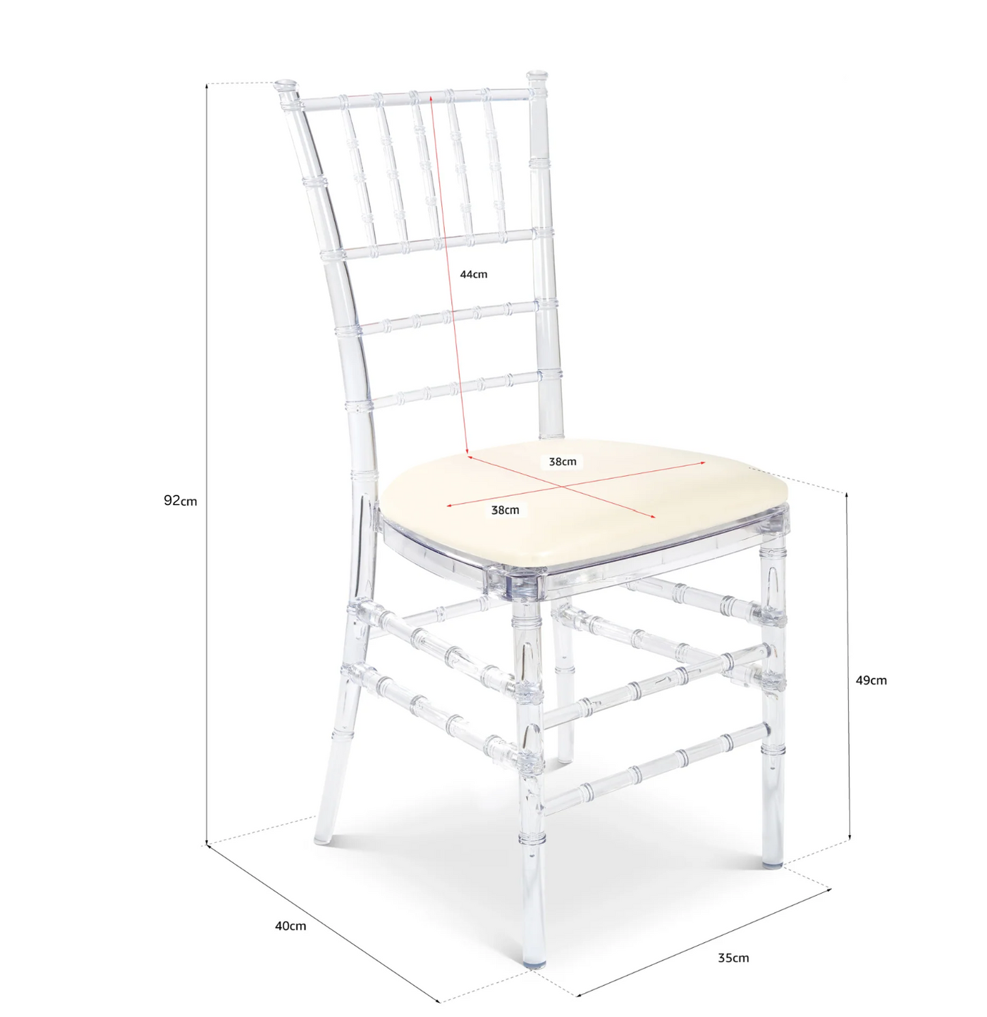 Clear Acrylic Chiavari Chair Hire UK – Transparent Wedding & Event Chair Rentals | JoyfulSparksUK