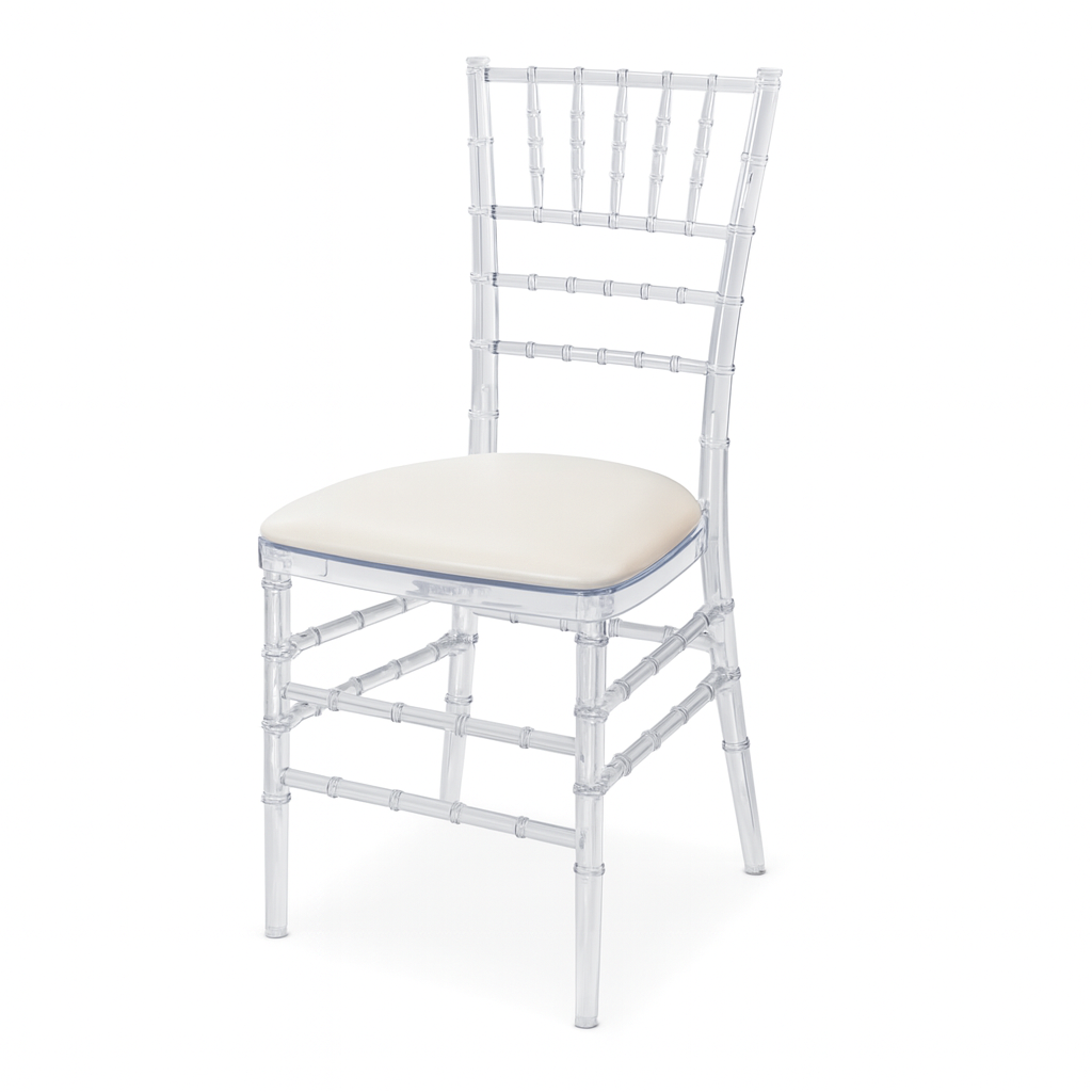 Clear Acrylic Chiavari Chair Hire UK – Transparent Wedding & Event Chair Rentals | JoyfulSparksUK
